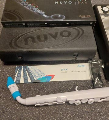 Nuvo - jSax standaard kit, wit/blauw - - Blaasinstrument, Nieuw