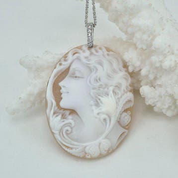 Zilver, Zonder reserveprijs - Cameo - Handgesneden camee