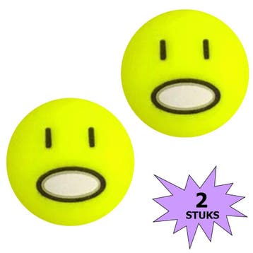Fako Bijoux - Tennisdemper - Emoji - Geschrokken - 2 Stuks, Verzenden, Nieuw