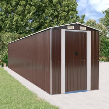 vidaXL Tuinschuur 192x938x223 cm gegalvaniseerd staal, Verzenden