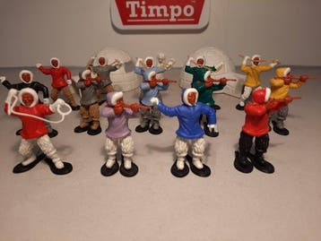 Timpo - Figuur - Timpo Eskimo set (18) - Plastic, Nieuw