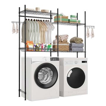TM  Opbergrek boven wasmachine/droger, dubbele rij, 4 lagen,, Verzenden, Nieuw