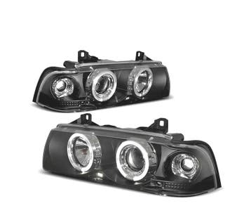 PHARES BMW E36 92-98 ANGEL EYES CCFL FOND NOIR, Verzenden, Neuf