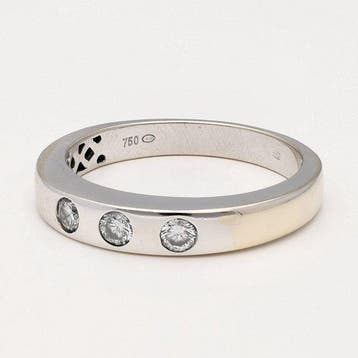 Bague - 18 carats Or blanc Diamant (Naturelle), Handtassen en Accessoires, Ringen, Nieuw