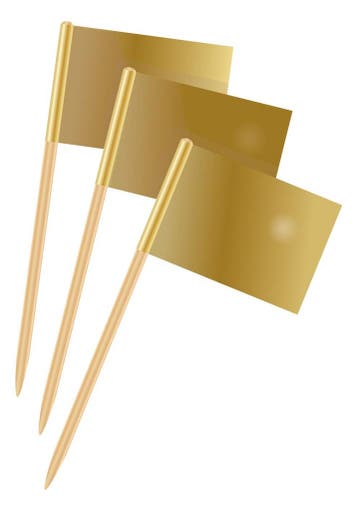 Gouden Prikkers 7cm 50st, Verzenden, Nieuw