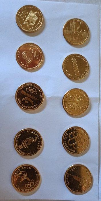 Olympische Spelen - Colección completa Monedas Oro 22k -, Verzamelen, Overige Verzamelen