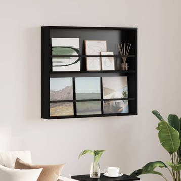 vidaXL Tijdschriftenrek Zwart Eiken 80 x 12 x 70 cm Bewerkt, Verzenden