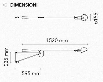 Flos - Paolo Rizzatto - Swingarm wandlamp - 265 klein -
