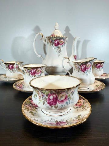 Royal Albert - Theeservies (11) - Been - Herfstrozen/ 1981, Antiek en Kunst