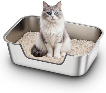 RVS Kattenbak senioren/kittens | Tweede kansje | OP = OP, Verzenden, Open