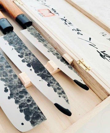 Keukenmes - Santoku - Gemaakt in Japan - Okinawa