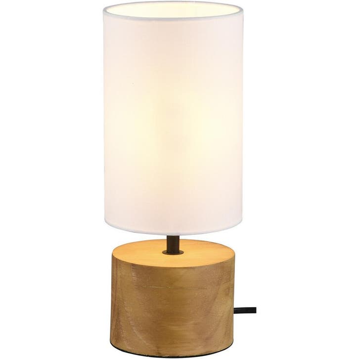 LED Tafellamp - Tafelverlichting - Trion Wooden - E14 Fittin, Maison & Meubles, Lampes | Lampes de table, Envoi