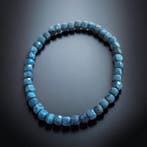 Azuurblauwe saffier. Facettenarmband van hoge kwaliteit.