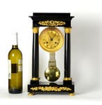 Franse regulatorklok - H. Chatelain Empire Zwart graniet,, Antiek en Kunst, Antiek | Klokken