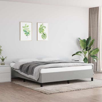 vidaXL Bedframe zonder matras stof lichtgrijs 180x200 cm, Verzenden