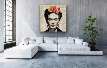 EMIR BERCUTTE - FRIDA KAHLO JUST A KISS - Toile L - LIMITED