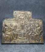 Zeldzame bronzen jubileumplaat (1900) door August Vogel -