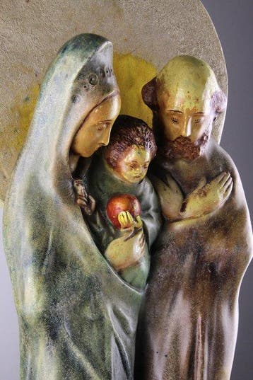 Flemisch Pottery - Beeld, Holy Family - 54 cm - Aardewerk