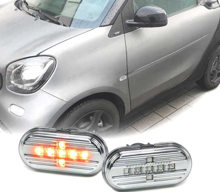Clignotants Latéraux Pour Smart Fortwo 453 14- Led Chromé, Autos : Pièces & Accessoires, Éclairage, Envoi