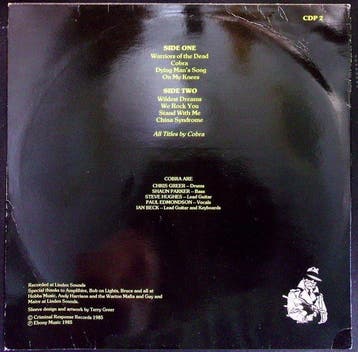Cobra - Warriors of the Dead (Heavy Metal) - LP album (op