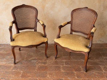 Fauteuil - Hout, Textiel - Fauteuil Lodewijk XV