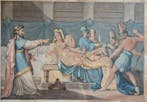 Judaica - Hout, Goud - 1800-1850 - Esther en Haman, Antiek en Kunst