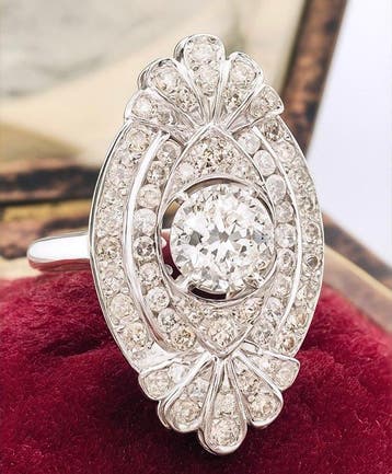 Bague Platine Diamant (Naturelle) - Diamant, Nieuw