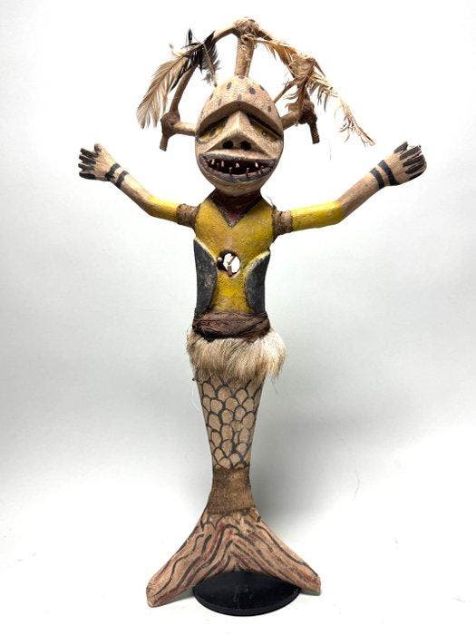 Yupik Eskimo-figuur - Inuit - Alaska (Zonder minimumprijs), Antiquités & Art, Art | Art non-occidental