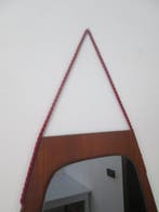 Miroir mural - Teck - Miroir des années 50 en bois massif de