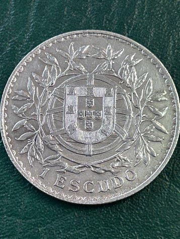 Portugal. Republic. 1 Escudo 1916 (Zonder minimumprijs), Timbres & Monnaies
