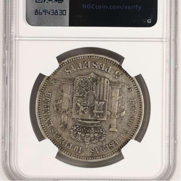 Espagne. Amédée Ier. 5 Pesetas Madrid, 1871*71. SD-M.