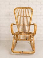 Chaise à bascule - Rotin - Fauteuil à bascule en rotin