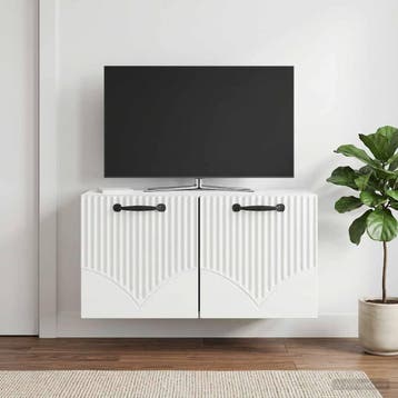 vidaXL Wandmontage TV-kast Hoogglans Wit 59,5 x 31 x 30 cm, Verzenden, Nieuw