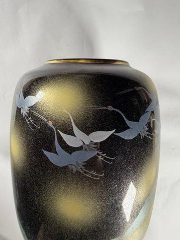 Vaas - GoudpoederZilverdecoratie, Keramiek - Japan -, Antiek en Kunst