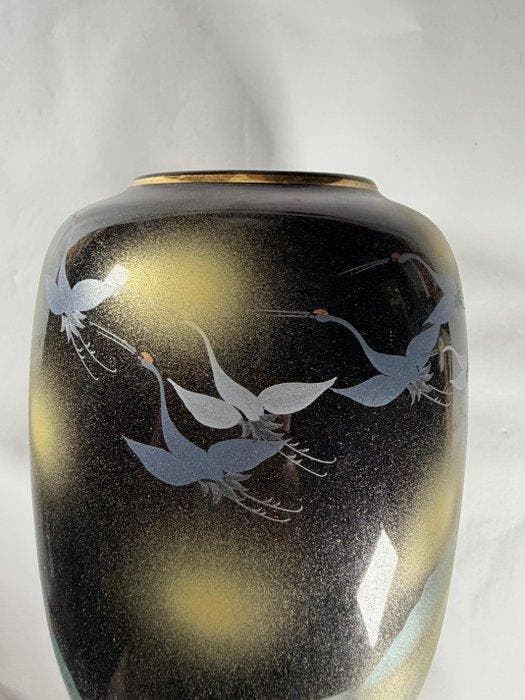 Vaas - GoudpoederZilverdecoratie, Keramiek - Japan -, Antiek en Kunst, Antiek | Overige Antiek