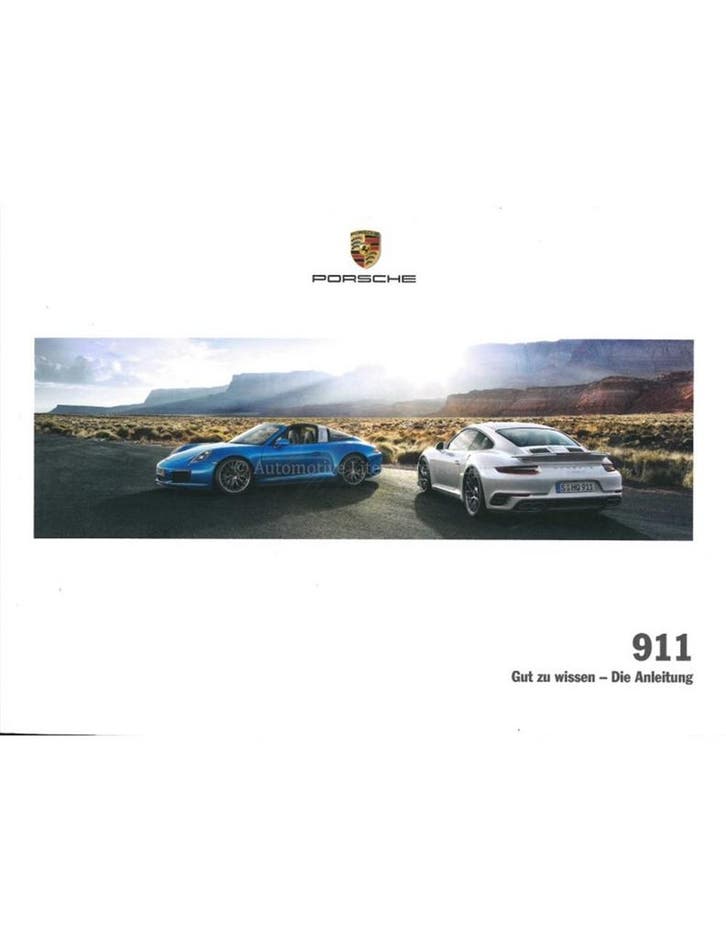 2018 PORSCHE 911 INSTRUCTIEBOEKJE DUITS, Auto diversen, Handleidingen en Instructieboekjes, Ophalen of Verzenden