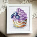 Cupcake Borduurset 14CT op Wit Borduurstof, Verzenden, Nieuw