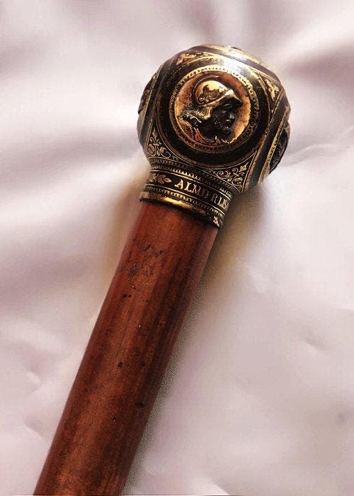 Mendizábal Wandelstok - Goud, Ijzer, Hout - Damascenering, Antiek en Kunst, Antiek | Meubels | Stoelen en Sofa's