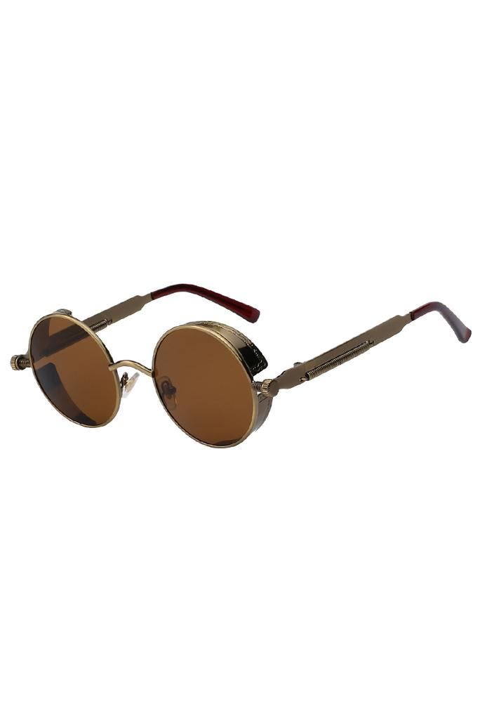 Ronde Zonnebril Steampunk Vintage Brons Montuur Rond Bruine, Bijoux, Sacs & Beauté, Lunettes de Soleil & Lunettes | Femmes, Enlèvement ou Envoi
