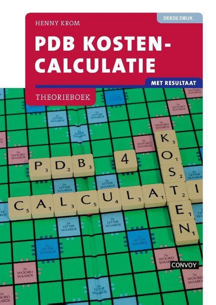 PDB Kostencalculatie met resultaat 9789463171656 H.M.M. Krom, Livres, Économie, Management & Marketing, Envoi