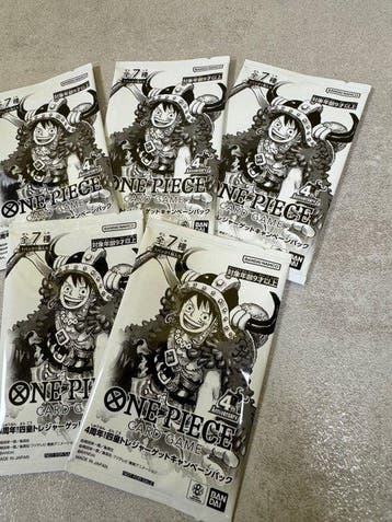 One Piece - 5 Booster pack - 5 buste promo sigillate One