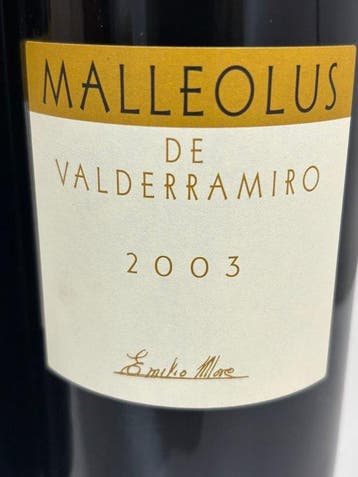 2003 Bodegas Emilio Moro Malleolus de Valderramiro -