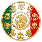 Mexico. 1 Onza 2024 1 oz Mexican Libertad Mexico Flag 24k