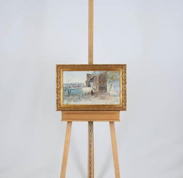 Willem Hendrik van der Nat (1864–1929) - Geit naar binnen