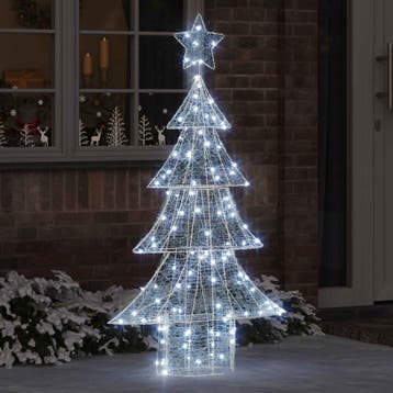 vidaXL Kerstboom 160 LEDs Koudwit 150 cm Acryl, Verzenden, Nieuw