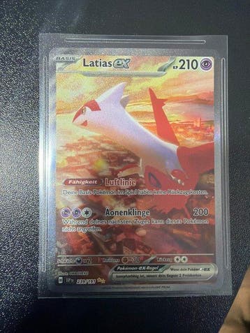 Pokémon Card - Mewtwo, Mew, Latias ex Full art, Foil,, Hobby en Vrije tijd, Verzamelkaartspellen | Pokémon, Nieuw