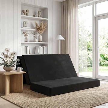 vidaXL Vouwbare Sofa Bed 140 x 67 x 45 cm Zwart, Huis en Inrichting, Slaapkamer | Bedden, Verzenden, Nieuw