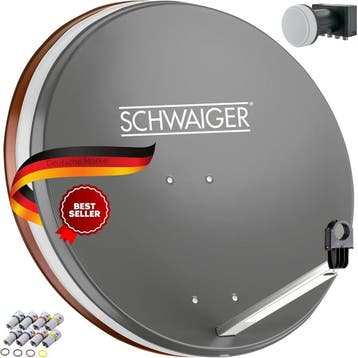 Satellietschotel Quad LNB 80cm | Retour deal | 59% korting!, Audio, Tv en Foto, Schotelantennes, Verzenden, Gebruikt, (Schotel)antenne