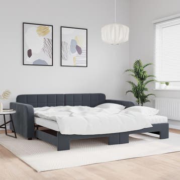 vidaXL Slaapbank onderschuifbed matrassen 100x200cm, Huis en Inrichting, Verzenden, Nieuw