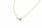 Ketting met hanger - 18 karaat Geel goud, Rhodium geplateerd
